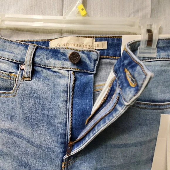 Soft Surroundings Jeans Womens Size 10p Skinny Ankle Glitter Stripes On Sides - Picture 5 of 11